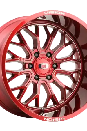 Trending Vision Off-Road 402 Riot 5x127 20x9+10 Red Tint Milled Spoke