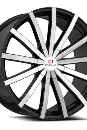Cavallo CLV-52 5x108/5x114.3 20x8.5 +35 Gloss Black & Machined Limited Time