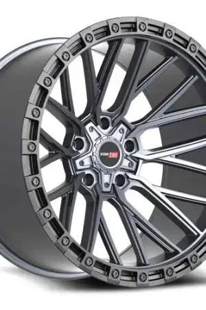 Money Back Guarantee Vortek VRT-608 5x127/5x139.7 17x9 -12 Matte Titanium With Black Bead Ring