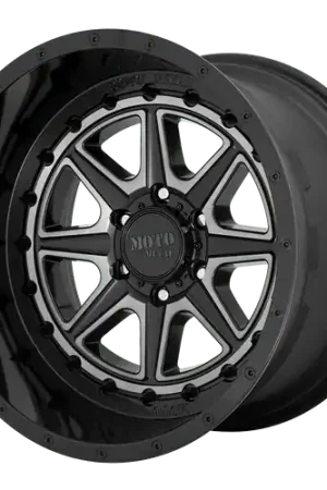 Moto Metal MO801 PHANTOM 6X139.7 24X12 -44 GLOSS BLACK WITH GRAY TINT Fresh Stock