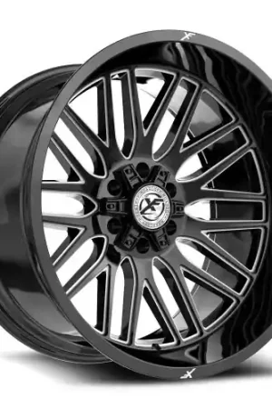 Direct From Manufacturer XF Off-Road XF-240 5x127/5x139.7 24x12 -44 Gloss Black & Milled