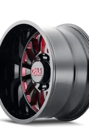 Save Now Cali Off-Road Summit 9110 6x139.7 20x12-51 Gloss Black/Red Milled Spokes