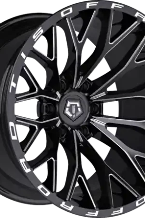 Latest TIS 566BM 8X170 20x10 -24 Black w/Milled Accents