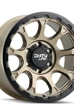 Dirty Life Drifter 9307 5x127 17x8.5-6 Matte Gold W/Matte Black Lip Hassle-Free Returns
