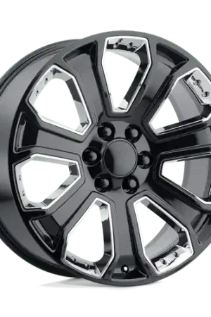 Super Sale Performance Replicas 113 20X9 +24 GLOSS BLACK W/ CHROME ACCENTS