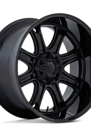 Limited Time Fuel 1PC DARKSTAR 5X127/5X139.7 22X9 +1 MATTE BLACK WITH GLOSS BLACK LIP