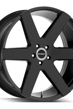 Wholesale Strada Coda Blank 22x9.5 +15 Gloss Black
