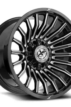 Fast Shipping XF Off-Road XF-231 8x165.1/8x170 22x12 -44 Gloss Black & Milled