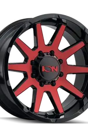 Ion Type 143 8x165.1 20x9+18 Gloss Black/Red Machined In Demand