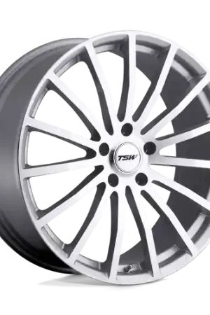 TSW MALLORY 5X114.3 17X8 +20 SILVER W/ MIRROR CUT FACE High Quality