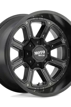 Fast Shipping Moto Metal MO984 SHIFT 5X127/5X139.7 20X10 -24 MATTE BLACK GLOSS BLACK INSERTS