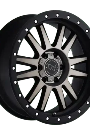 Bargain Black Rhino TANAY 5X127 22X10 -23 MATTE BLACK W/ MACHINED FACE & DARK MATTE TINT