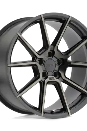 While Supplies Last TSW CHRONO 5X108 19X8.5 +40 MATTE BLACK W/ MACHINE FACE & DARK TINT