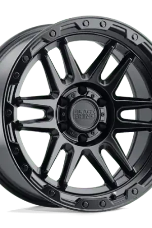 Luxury Black Rhino APACHE 6X120 20X9 +12 MATTE BLACK W/ BLACK BOLTS