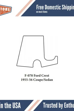 Professional Grade Trunk Floor Mat Cover for 1955-1956 Ford Ultra High Definition Rubber Smooth