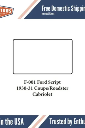 Luxury Trunk Floor Mat with Insulation for 1930-31 Ford Roadster w/AcoustiShield Kit