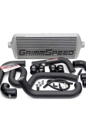 Order Now GrimmSpeed Front Mount Intercooler Kit w/ Black Piping - 2008-2014 Subaru STI