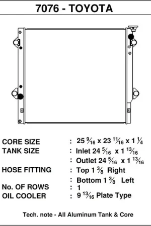 CSF 06-14 Toyota FJ Cruiser 4.0L / 03-09 Toyota 4Runner 4.0L / 2010 Toyota 4Runner 2.7L Radiator Flash Sale