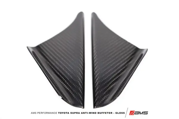 AMS Performance 2020+ Toyota GR Supra Anti-Wind Buffeting Kit - Gloss Carbon Same Day Shipping