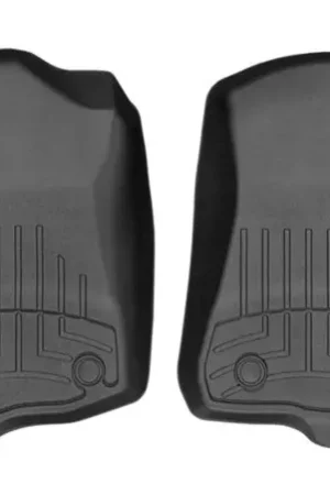 Low Price WeatherTech 2018+ Jeep Wrangler Unlimited Front FloorLiner - Black