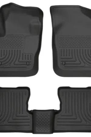 Free Shipping Husky Liners 10-12 Mazda 3 WeatherBeater Combo Black Floor Liners