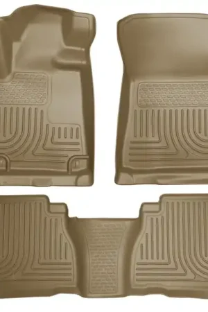 Husky Liners 2012 Toyota Tundra Double/CrewMax Cab WeatherBeater Combo Tan Floor Liners Factory Price