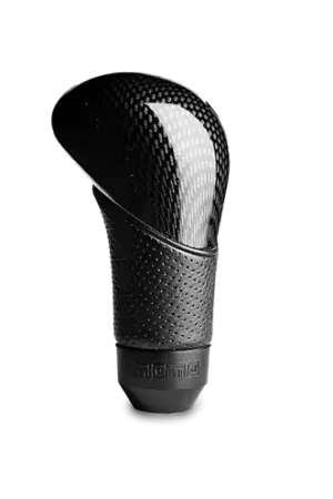 Momo Shadow Shift Knob - Black Airleather, Carbon Effect Insert Worldwide Shipping