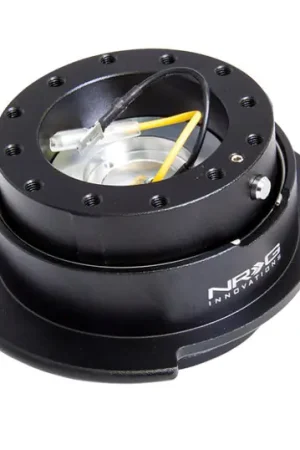 NRG Quick Release Kit Gen 2.5 - Black / Black Ring w/Finger Grooves Special Offer