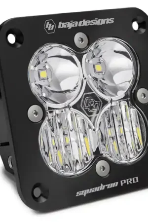Baja Designs Squadron Pro Driving/Combo Pattern Flush Mount Black LED Light Pod - Clear Next Day Delivery