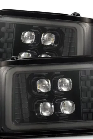 Limited Offer AlphaRex 92-96 Ford F-Series/Bronco NOVA-Series LED Proj Headlight Alpha-Bk w/Actv Light SS & SBDRL