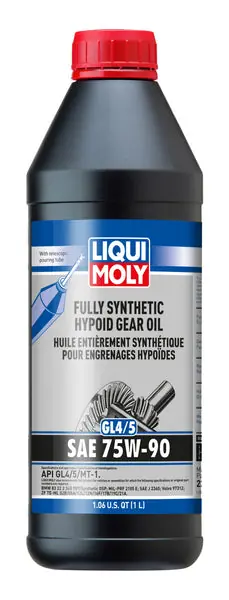 Authentic LIQUI MOLY 1L Fully Synthetic Hypoid Gear Oil (GL4/5) 75W90