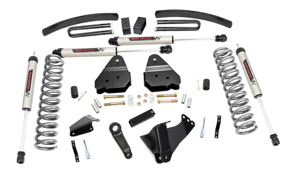6 Inch Suspension Lift Kit 05-07 F-250 4WD-Gas-V2 Monotube Rough Country Bargain
