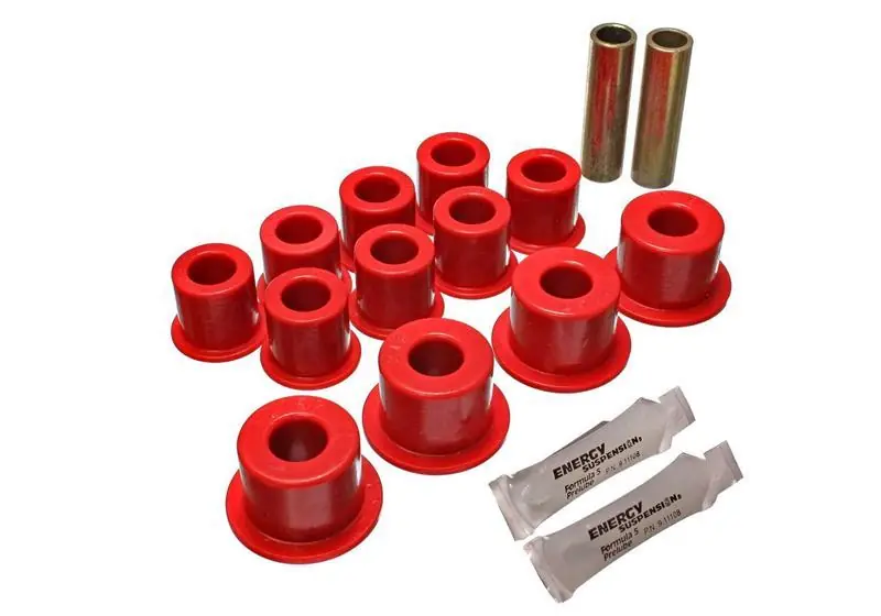 Energy Suspension 99-04 Ford F-350 2wd/F-250 SD 4wd/F-350 4wd Red Rear Leaf Spring Bushing Set Grab Now