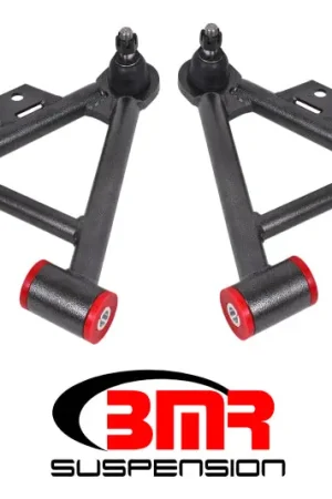 BMR 79-93 Mustang Lower Non-Adj. A-Arms (Coilover Only) w/ STD. Ball Joint (Poly) - Black Hammertone High Quality