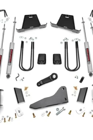 High Quality 5 Inch Suspension Lift Kit Coil Spacers Radius Arms 13-15 RAM 3500 Rough Country