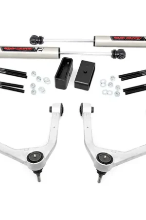 Seasonal Sale 3.5 Inch Suspension Lift Kit w/Forged Upper Control Arms, Loaded Struts & V2 Shocks 19-20 Silverado/Sierra 1500 4WD/2WD Rough Country