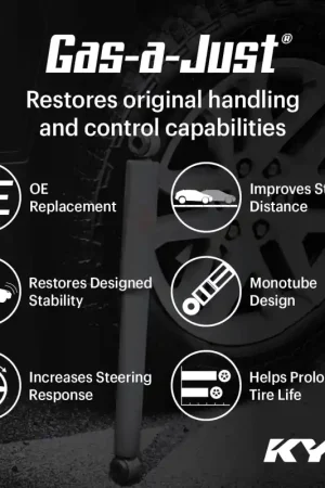 KYB Shocks & Struts Gas-A-Just Rear 08-11 Lexus GS350 w/ Adaptive suspension Best Seller