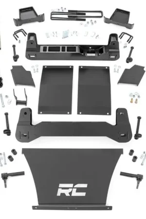 Luxury 4 Inch Suspension Lift Kit Lifted Struts & V2 Shocks 19-20 19-20 Silverado/Sierra 1500 Trailboss/AT4 4WD Rough Country