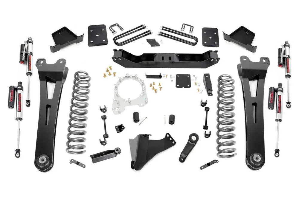 One Day Deal 6 Inch Suspension Lift Kit w/Radius Arms Vertex 17-19 F-250/350 4WD Diesel 4 Inch Axle w/o Overloads Rough Country