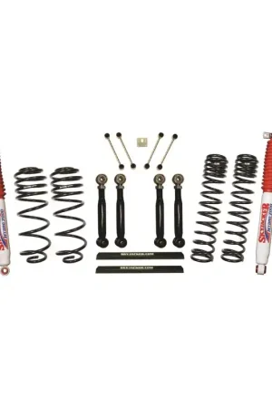High Quality Skyjacker 97-02 Jeep TJ 4in D-Rate Long Travel Kit w/ Adj. FR/RR Lower Flex Links/Hydro 7000 Shocks