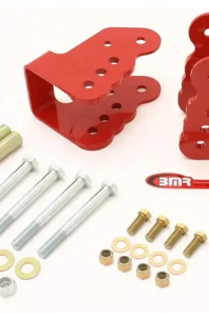 BMR 78-87 G-Body Bolt-On Control Arm Relocation Brackets - Red Same Day Shipping