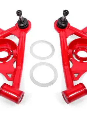 Crafted BMR 79-93 Mustang Fox Lower Control A-Arm Front w/ Spring Pocket/Tall Ball Joint - Red