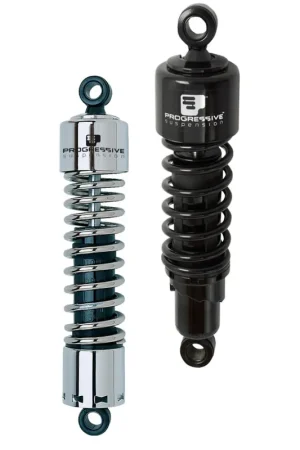 Free Delivery Progressive Cruiser 412 Series Shocks 13.0in - Chrome