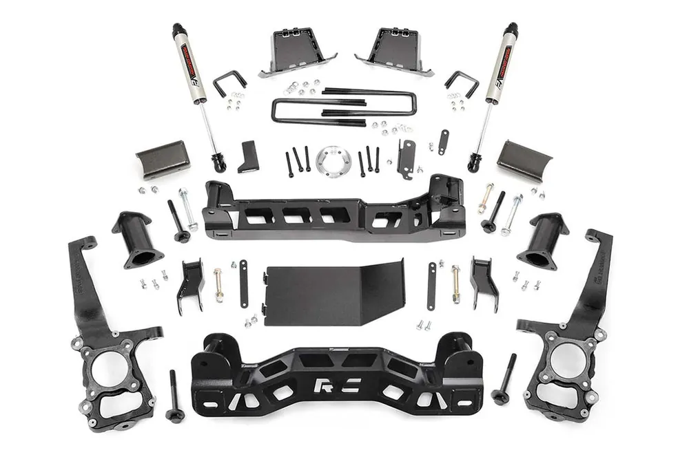 Shop Now 6 Inch Suspension Lift Kit Strut Spacers & V2 Shocks 09-10 F-150 4WD Rough Country
