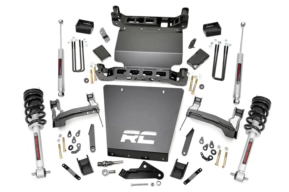 Best Seller 5 Inch Suspension Lift Kit w/N3 Shocks & Struts 14-18 Silverado/Sierra 1500 4WD Rough Country