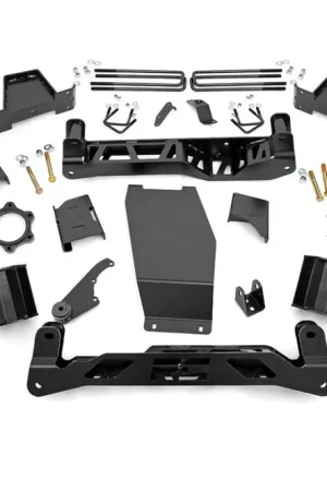 Affordable 6 Inch Suspension Lift Kit w/V2 Monotube 14-17 Silverado/Sierra 1500 4WD Cast Steel Rough Country
