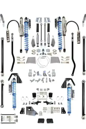 Direct From Manufacturer 392 KING Front 2.5 Inch Double Throwdown Rear 2.5 Inch Coilover Bypass HC Long Arm PRO PLUS, BLACK, 4 Door