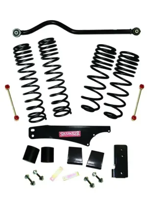 Professional Grade Skyjacker 2007-2018 Jeep Wrangler JK 2 Door 4WD Long Travel 3.5in-4in Lift Kit w/Black Max Shocks