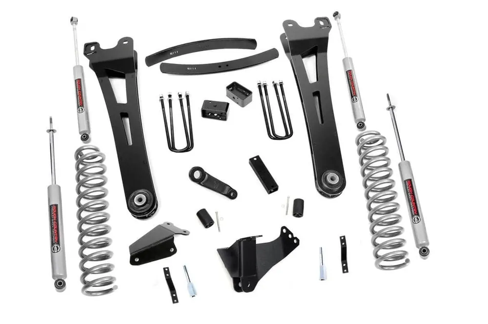 Money Back Guarantee 6 Inch Ford 05-07 F-250/F-350 Super Duty Radius Arm Suspension Lift Kit Premium N3 Shocks Diesel Rough Country