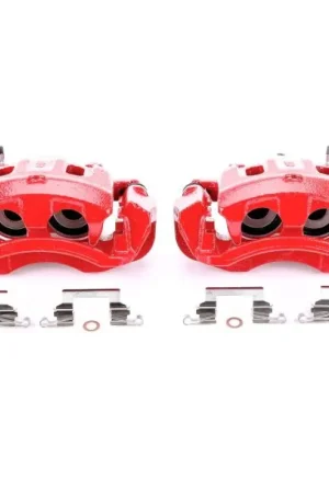 Authentic Power Stop 00-05 Ford Excursion Rear Red Calipers w/Brackets - Pair
